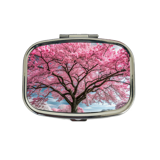 Japanese Sakura Cherry Blossom Tree Travel Pill Box Case