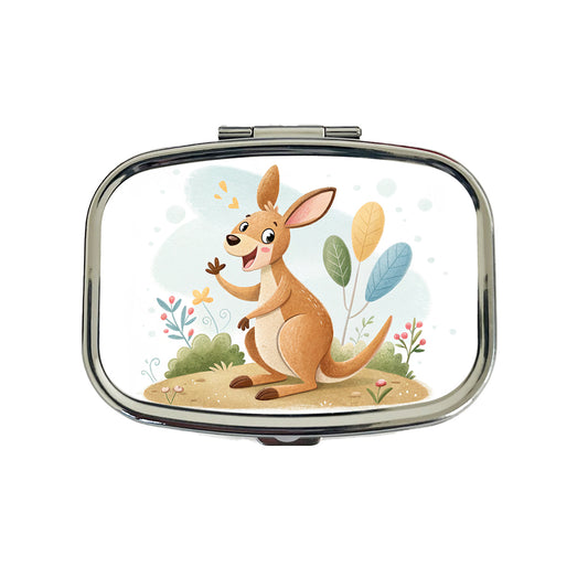 Kangaroo Children's Illustration Style Travel Pill Box Case