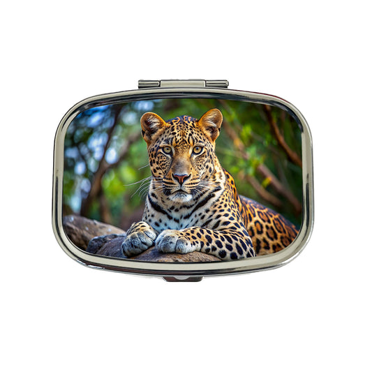 Leopard Travel Pill Box Case
