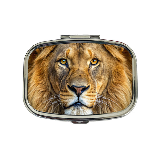 Lion Face Travel Pill Box Case
