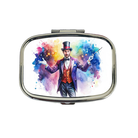 Magician Magic Watercolor Travel Pill Box Case