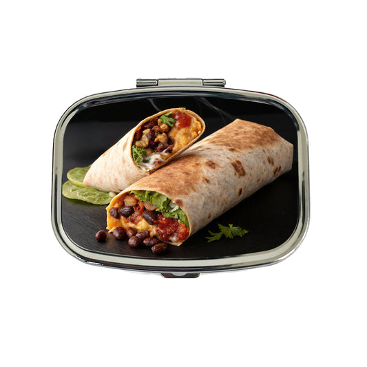 Mexican Burrito Travel Pill Box Case