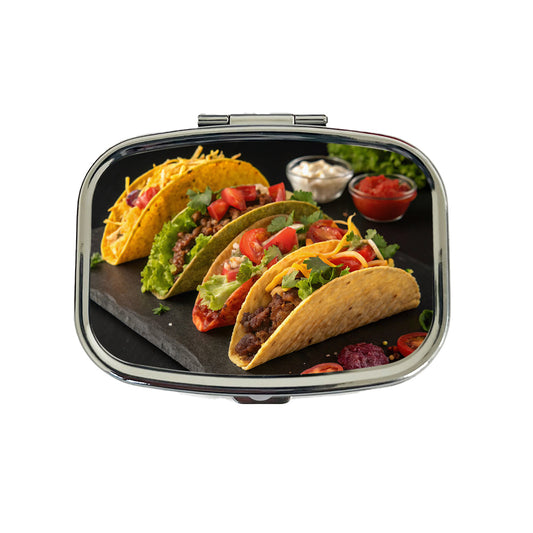 Mexican Tacos Travel Pill Box Case