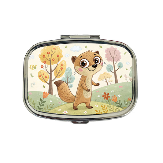 Mongoose Children's Illustration Style Travel Pill Box Case