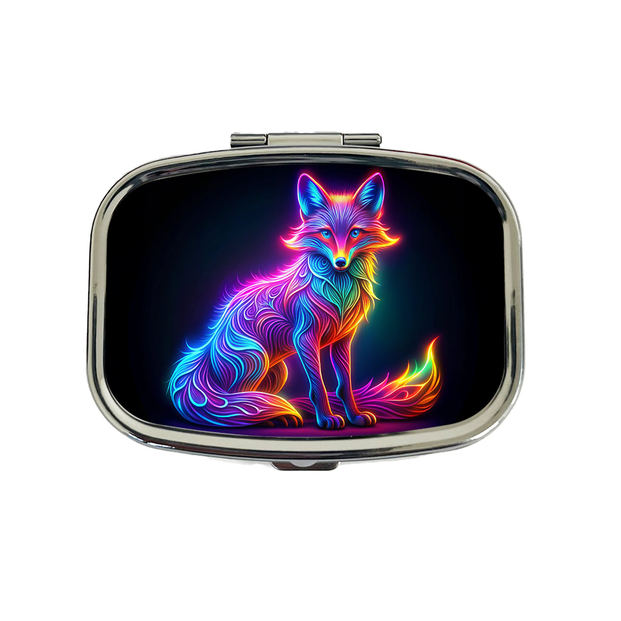 Neon Fox Travel Pill Box Case