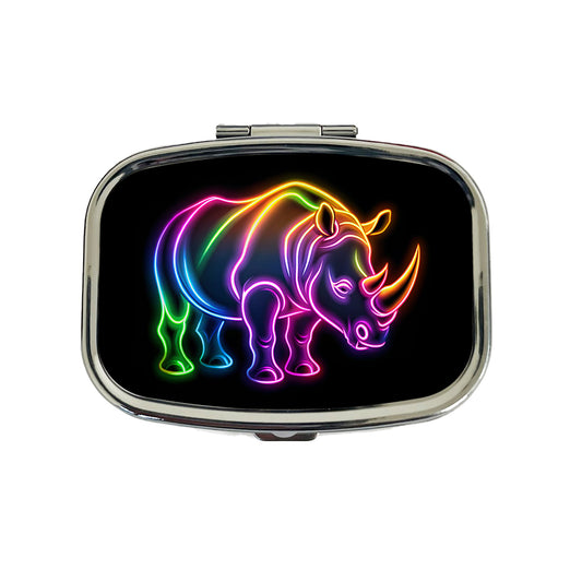 Neon Rhino Travel Pill Box Case