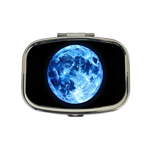 Once in a Blue Moon Travel Pill Box Case