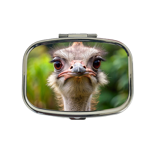 Ostrich Travel Pill Box Case