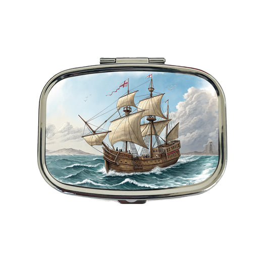 Pilgrim Mayflower 1620 Voyage Travel Pill Box Case