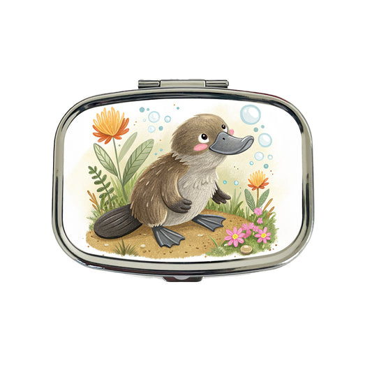Platypus Children's Illustration Style Travel Pill Box Case