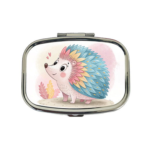 Porcupine Children's Illustration Style Travel Pill Box Case