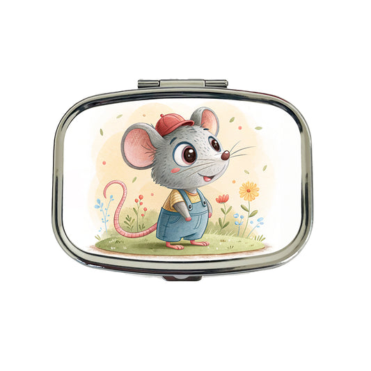 Rat Children's Illustration Style Travel Pill Box Case