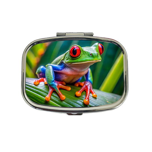 Red Eyed Tree Frog Travel Pill Box Case