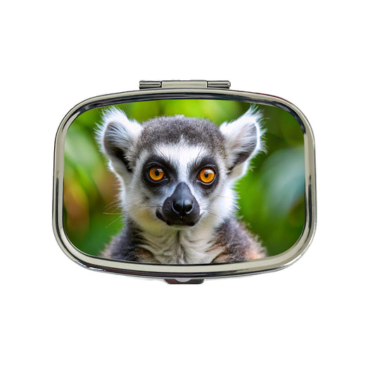 Ring-Tailed Lemur Travel Pill Box Case
