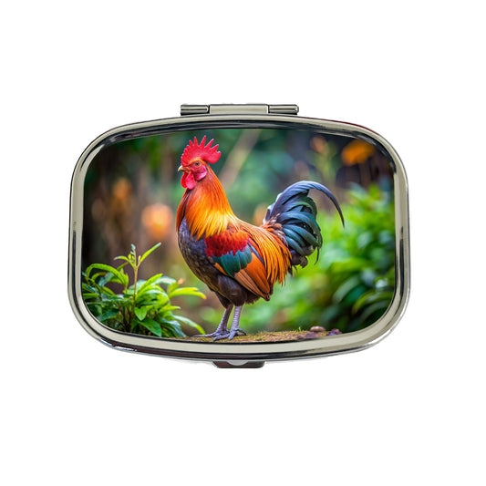 Rooster Travel Pill Box Case