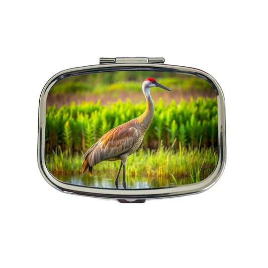 Sandhill Crane Travel Pill Box Case