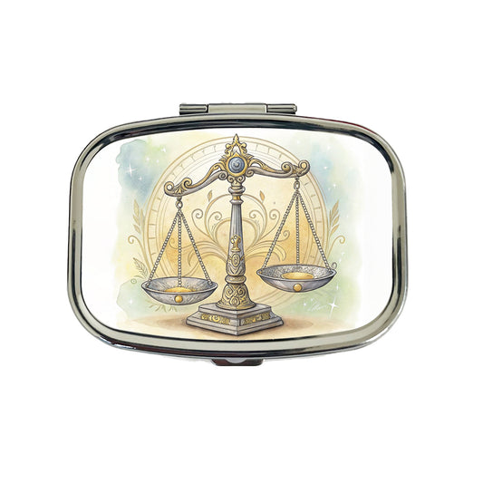 Scales Of Justice Lawyer Judge Paralegal Travel Pill Box Case