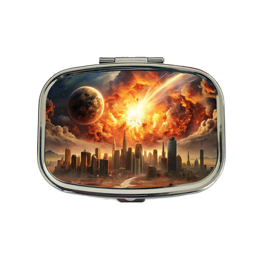 Sci-fi Doomsday End of the World Explosion Travel Pill Box Case