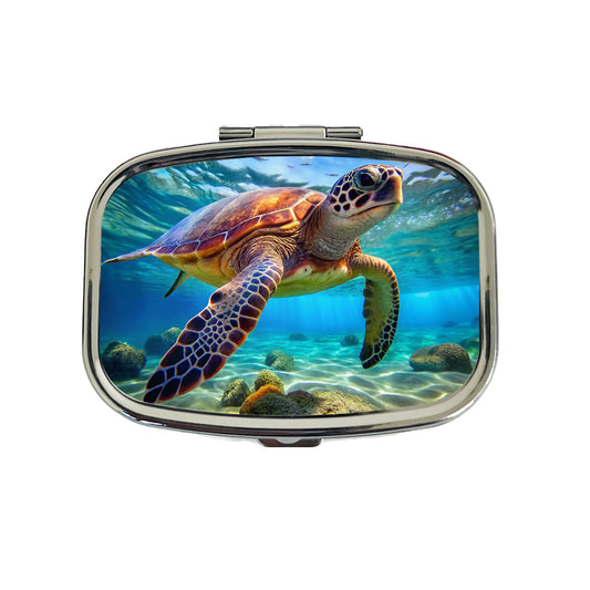 Sea Turtle Travel Pill Box Case