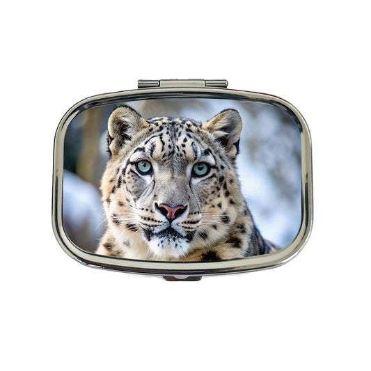 Snow Leopard Travel Pill Box Case