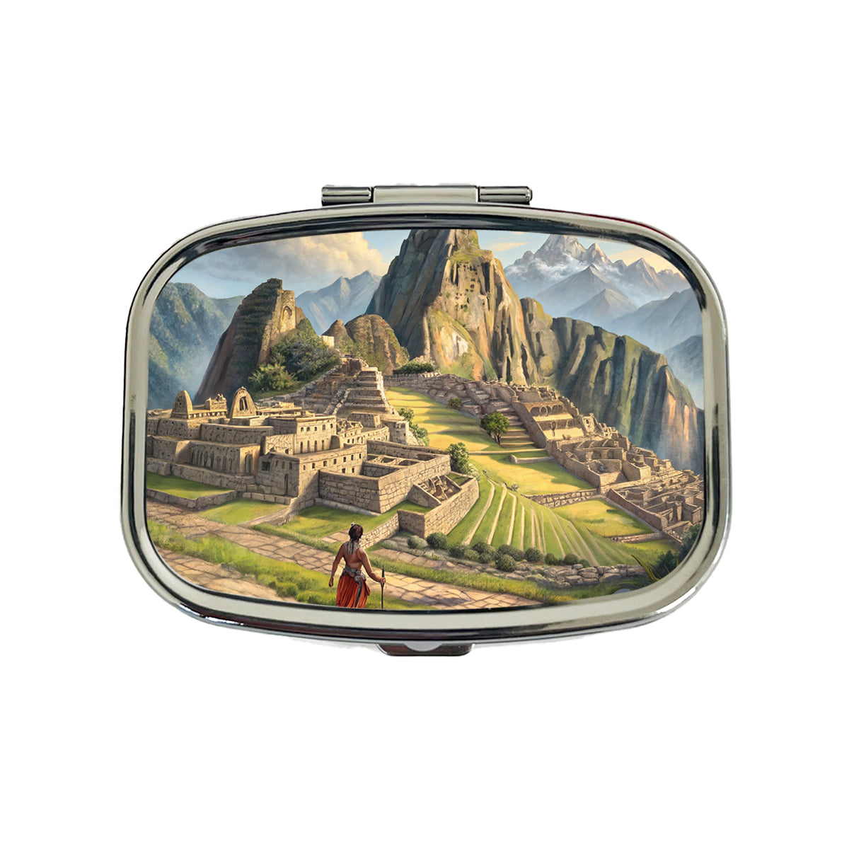 South American Inca Empire Travel Pill Box Case