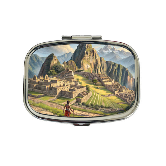 South American Inca Empire Travel Pill Box Case