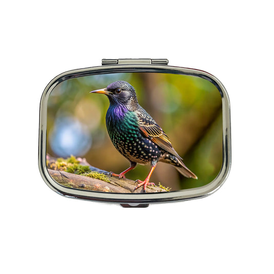 Starling Backyard Bird Travel Pill Box Case