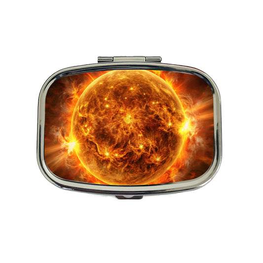 Sun During Solar Flare Storm Sci-fi Travel Pill Box Case