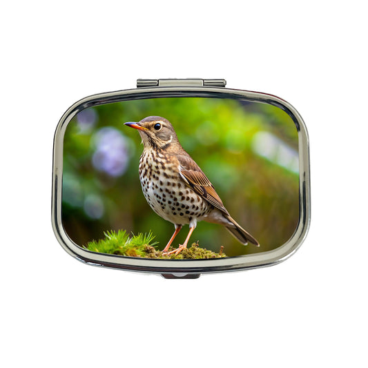Thrush Bird Backyard Bird Travel Pill Box Case