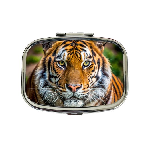 Tiger Face Travel Pill Box Case