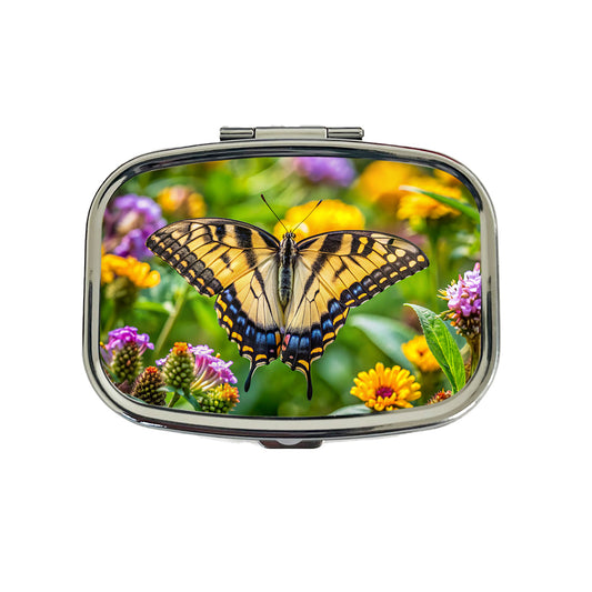Tiger Swallowtail Butterfly Travel Pill Box Case