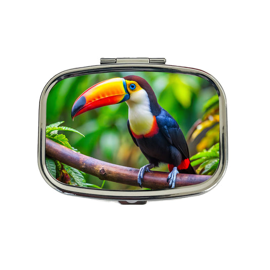 Toucan Bird Travel Pill Box Case