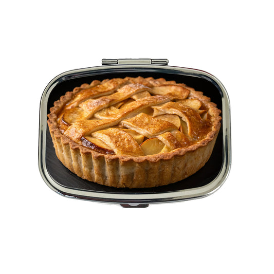 Traditional Lattice Crust Apple Pie Travel Pill Box Case