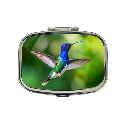 White Necked Jacobin Hummingbird Backyard Bird Travel Pill Box Case