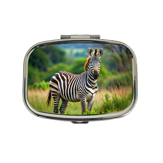 Zebra Travel Pill Box Case