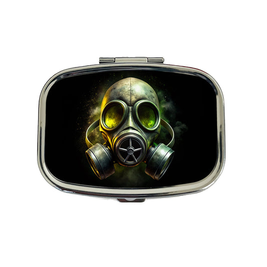 Zombie Outbreak Gas Mask Toxic Gas Travel Pill Box Case