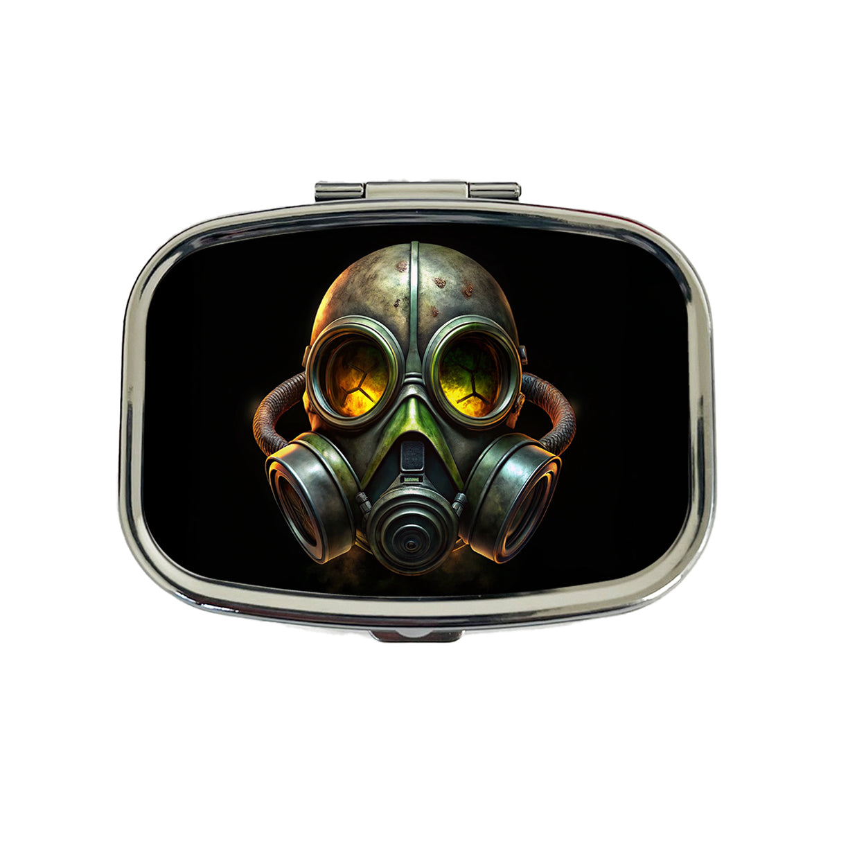 Zombie Outbreak Gas Mask Travel Pill Box Case