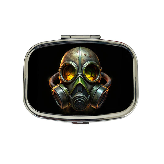 Zombie Outbreak Gas Mask Travel Pill Box Case
