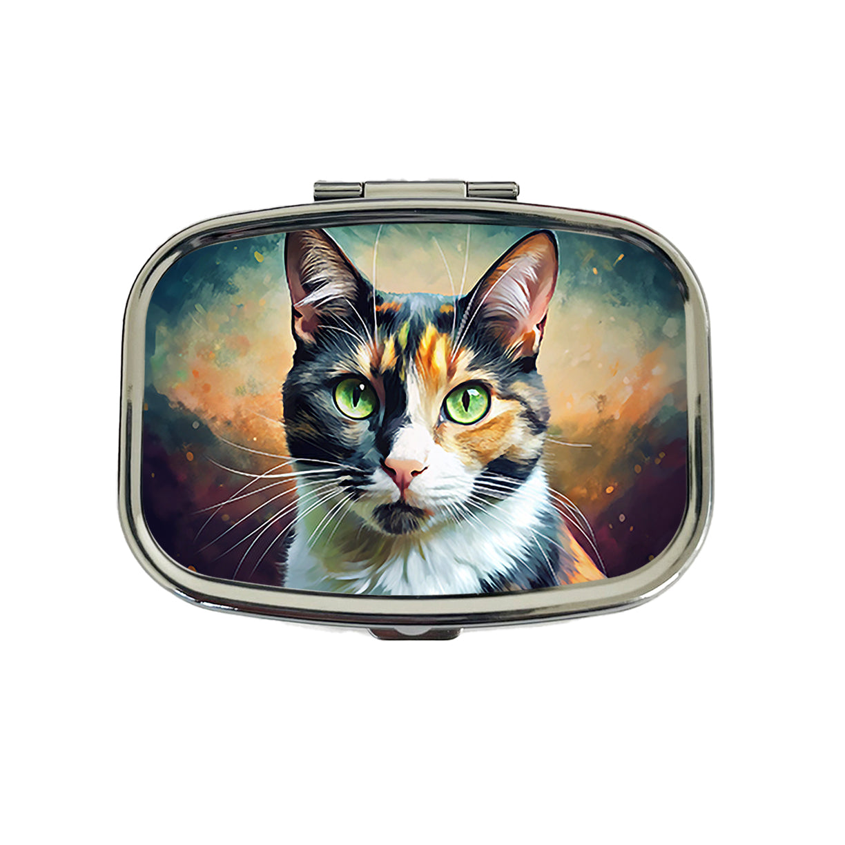 Calico Cat Pop Art Travel Pill Box Case