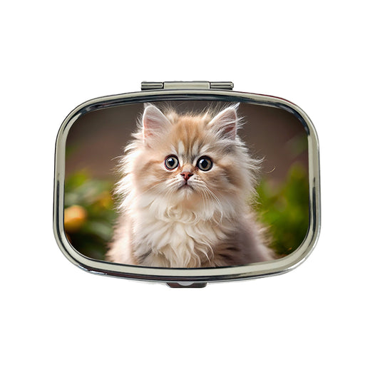 Persian Cat Kitten Photo Travel Pill Box Case
