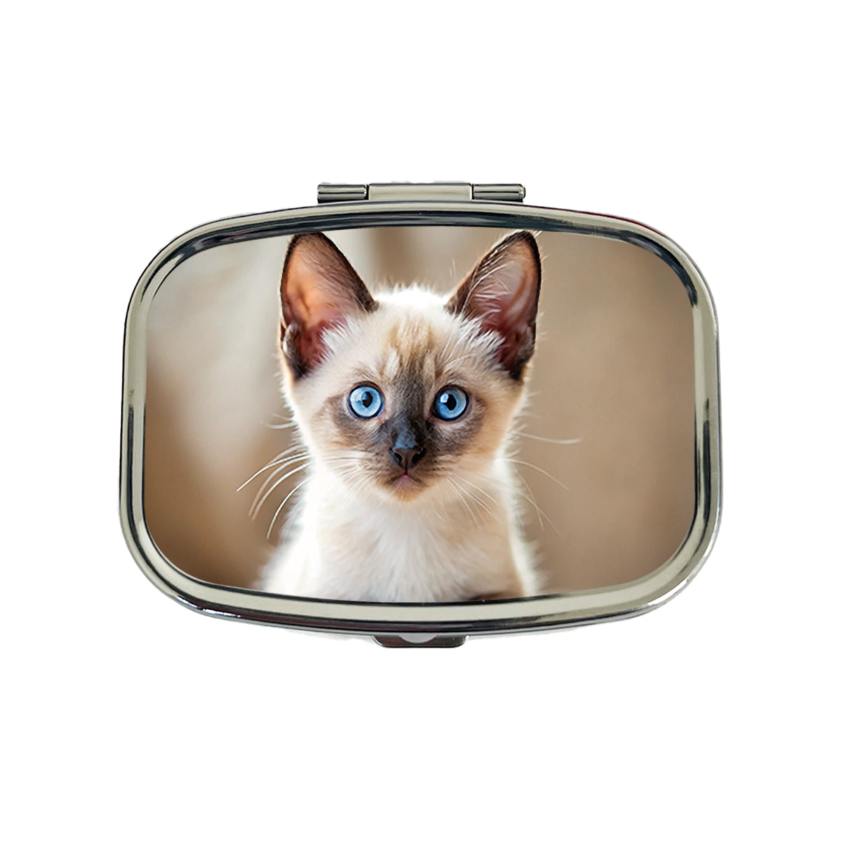 Siamese Cat Kitten Photo Travel Pill Box Case