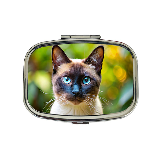 Siamese Cat Photo Travel Pill Box Case
