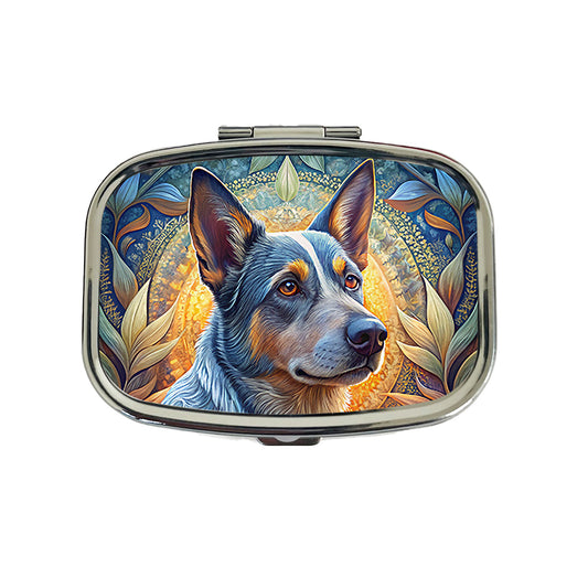 Australian Cattle Dog Art Nouveau Travel Pill Box Case