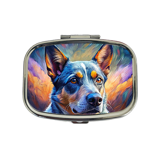 Australian Cattle Dog Pop Art Travel Pill Box Case