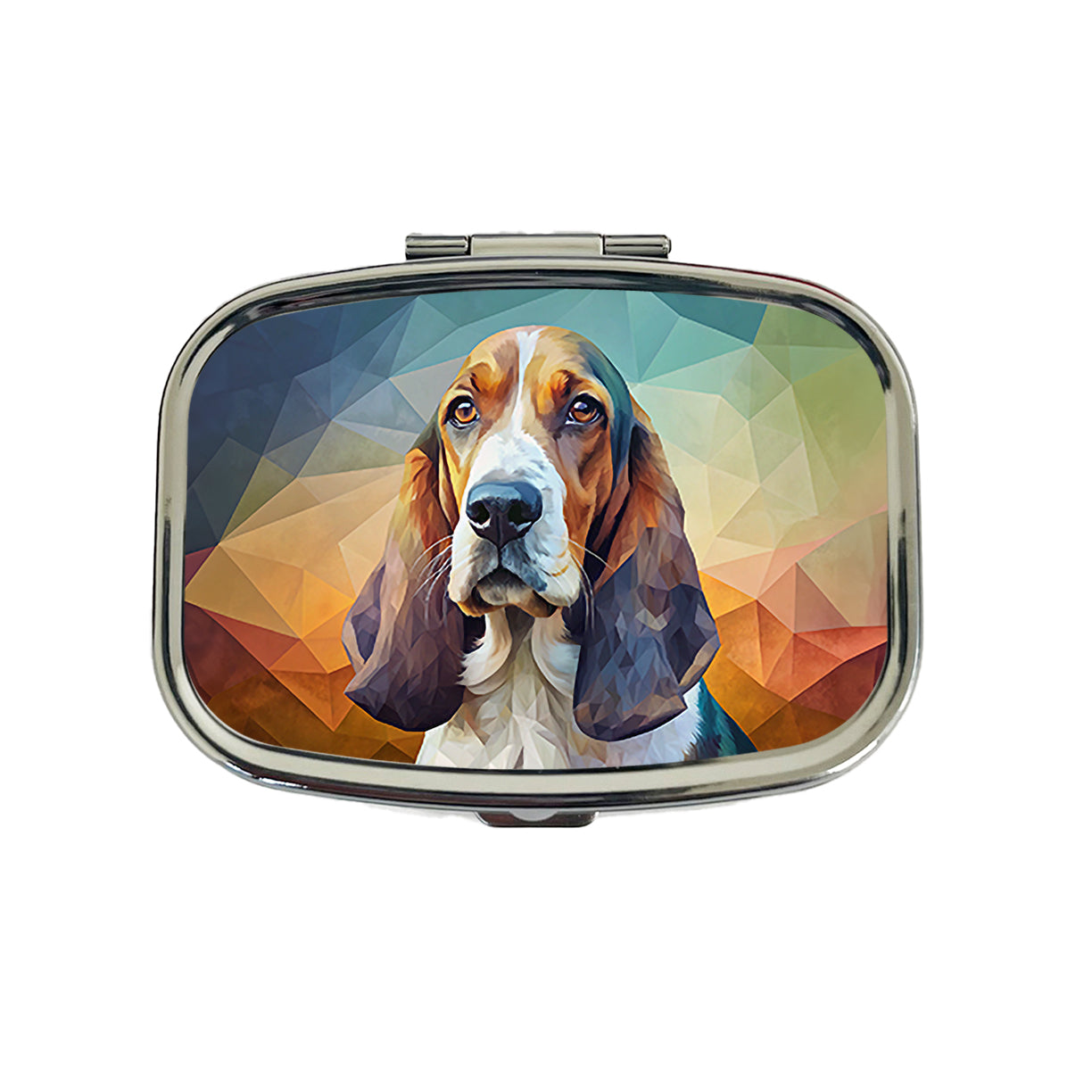 Basset Hound Dog Contemporary Art Travel Pill Box Case
