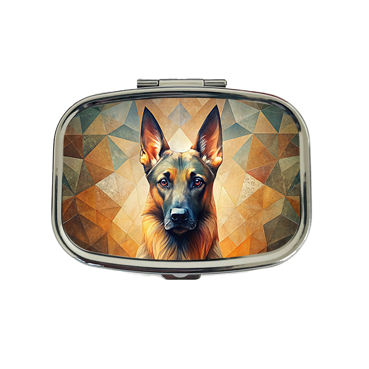 Belgian Malinois Dog Abstract Stylized Art Travel Pill Box Case