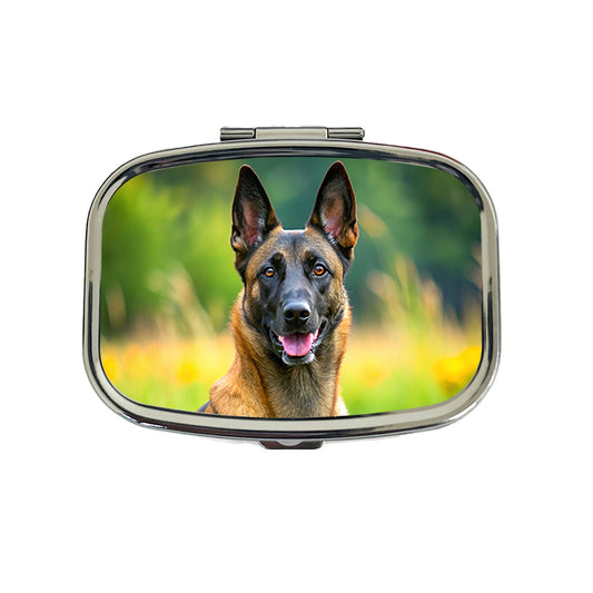 Belgian Malinois Dog Photo Travel Pill Box Case