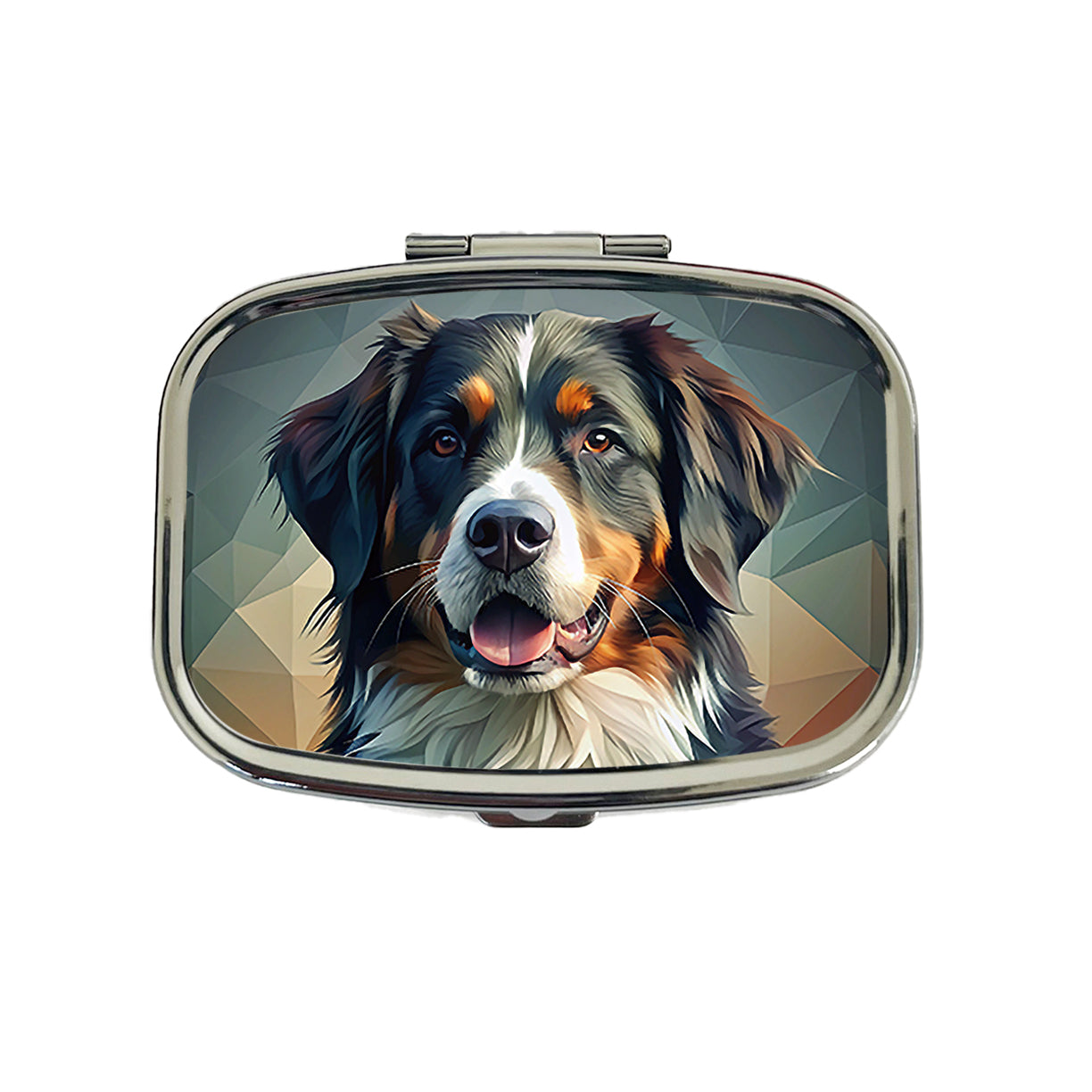 Bernese Mountain Dog Contemporary Art Travel Pill Box Case