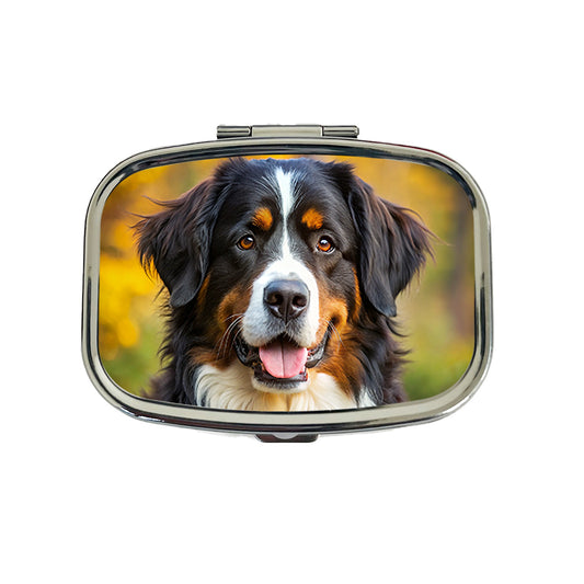 Bernese Mountain Dog Photo Travel Pill Box Case