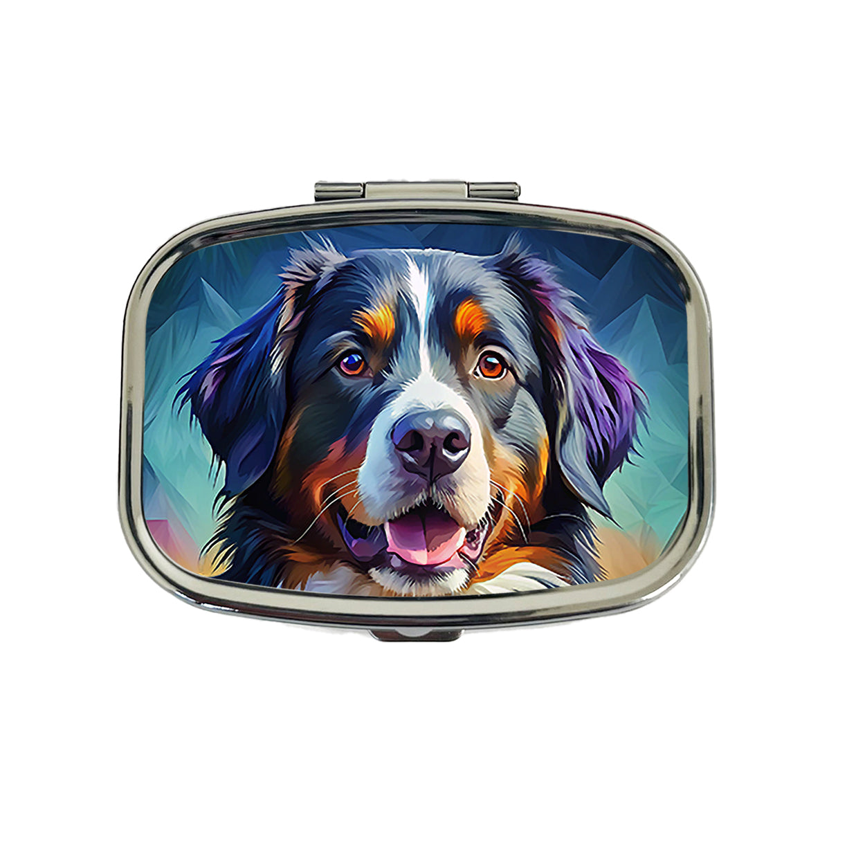 Bernese Mountain Dog Pop Art Travel Pill Box Case